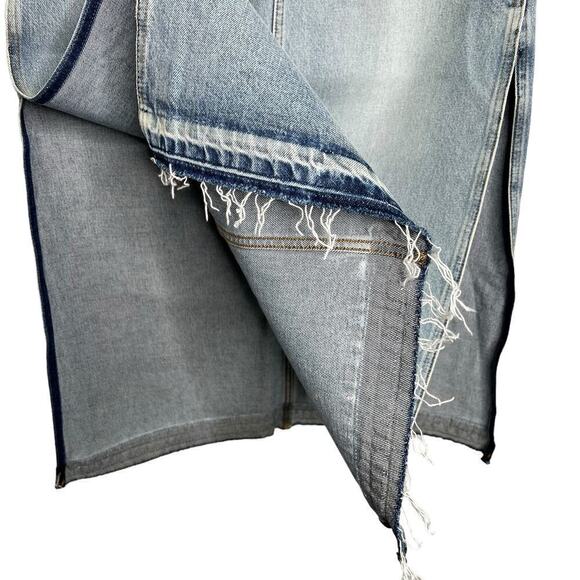 New Women’s RE/DONE Mid Rise Split Skirt Size 26 - Picture 6 of 12